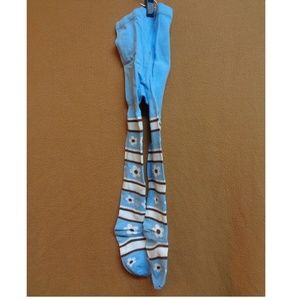 Kellys Kids Blue Brown Cotton Nylon Spandex Tights